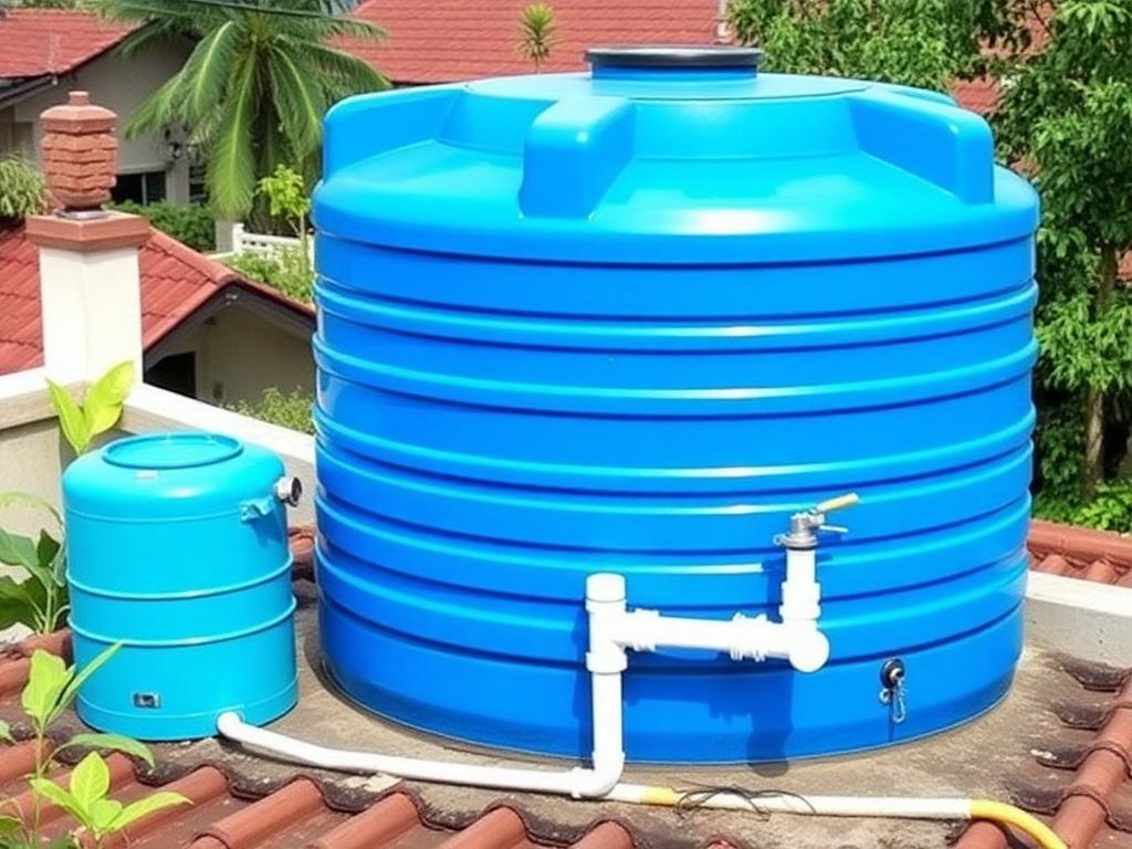 Selepas — tangki air baru